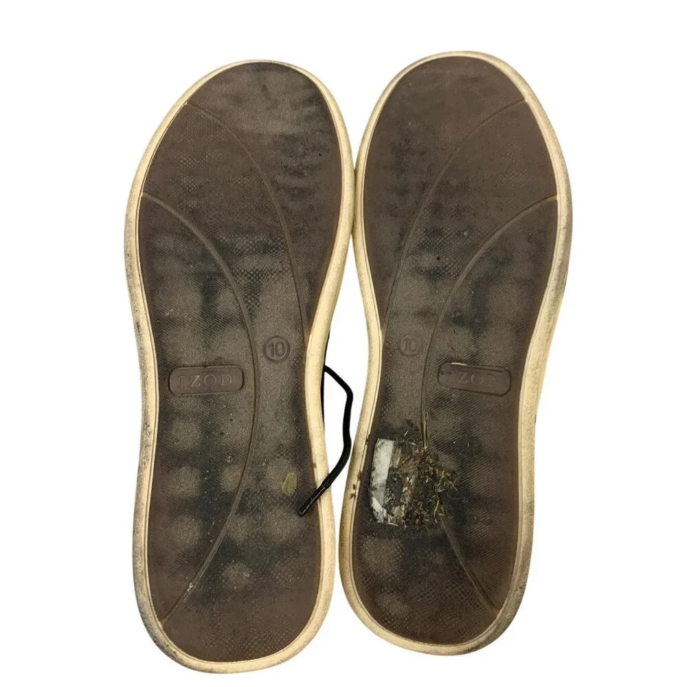 IZOD Mens Size 10 Black Chukka Ankle Boots Lace Up Round Toe Memory Foam Shoes